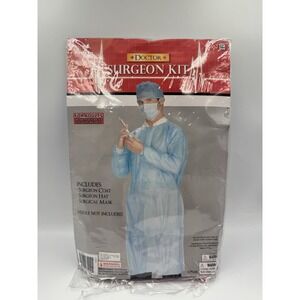 DOCTOR SURGEON KIT COAT HAT MASK COAT ADULT HALLOWEEN COSTUME ONE SIZE